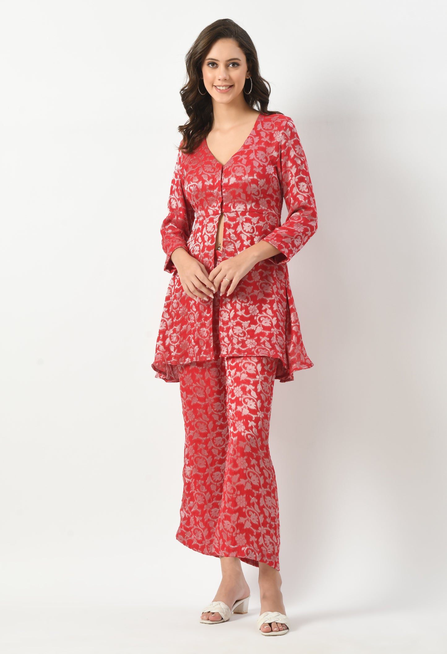 Ravishing Red Indo-Western Co-Ord Set