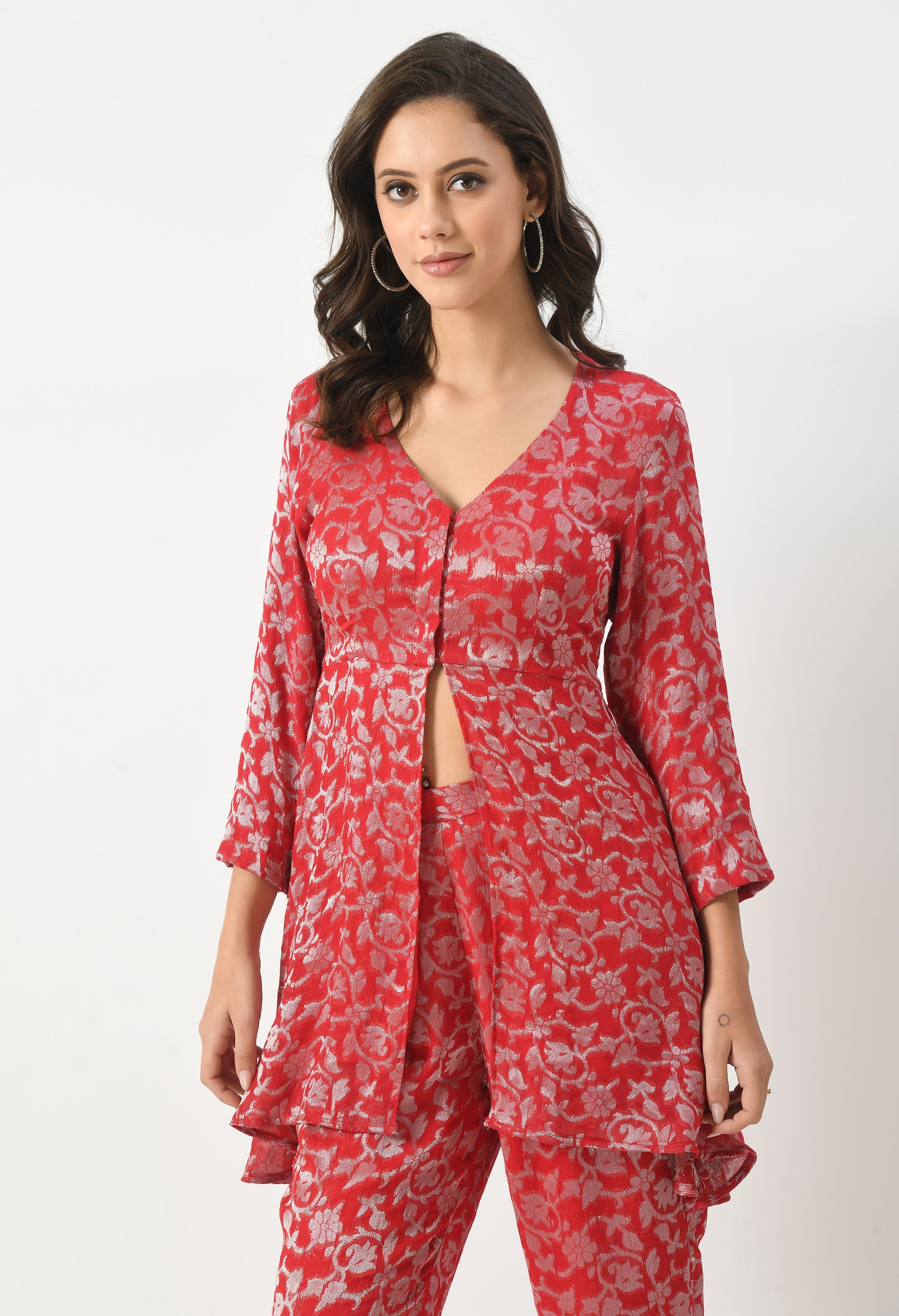 Ravishing Red Indo-Western Co-Ord Set