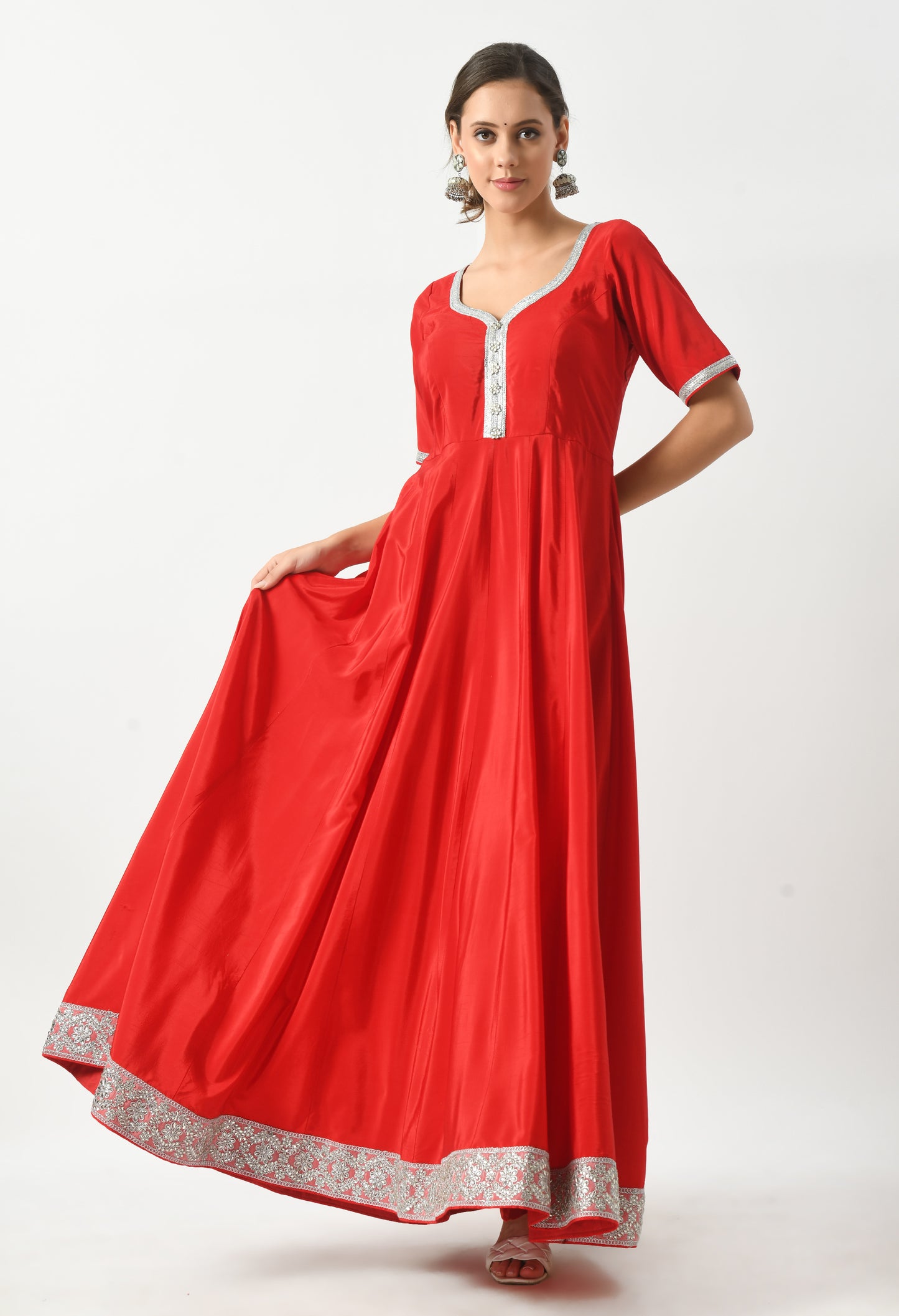 Ruby Red Anarkali Suit