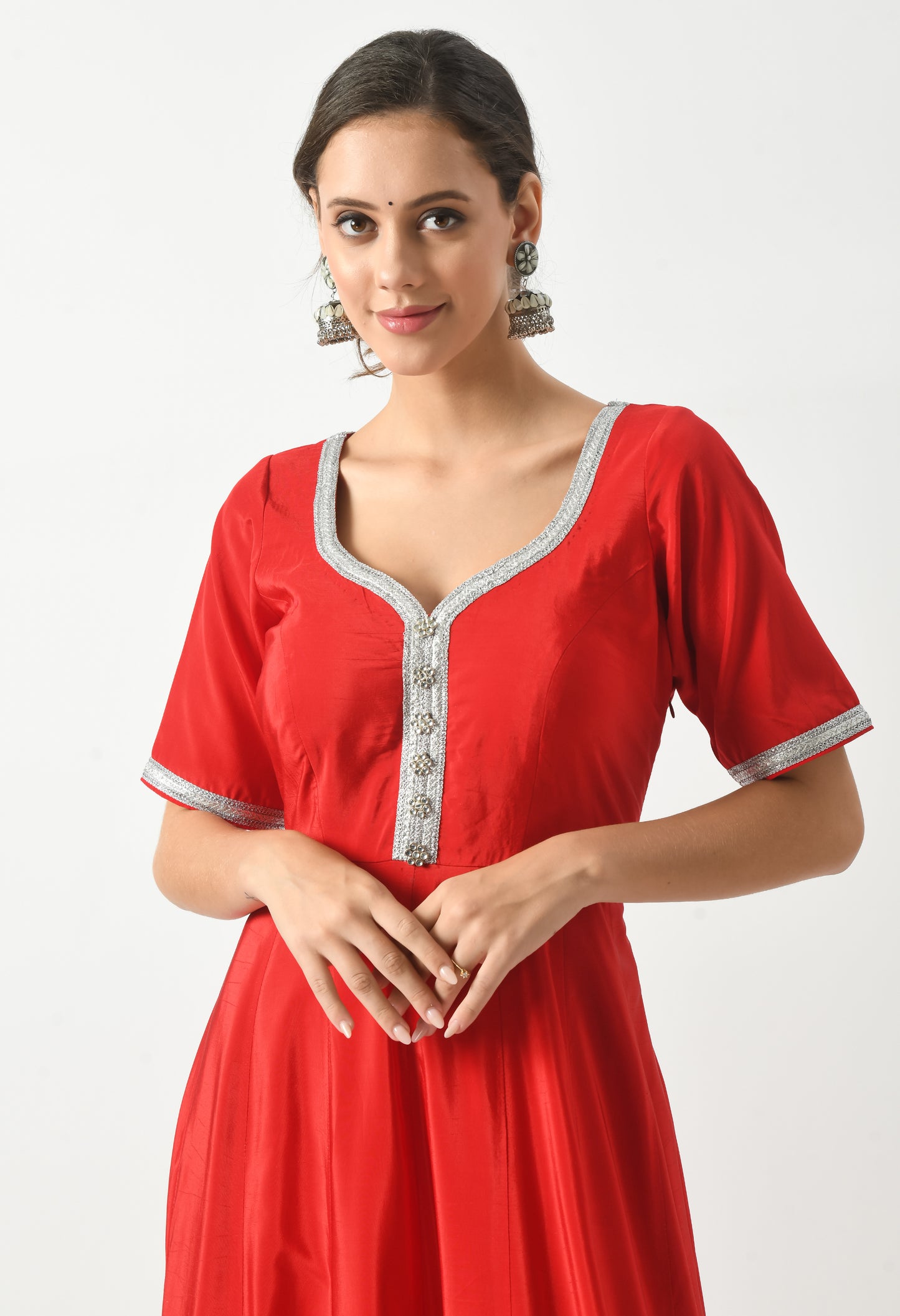 Ruby Red Anarkali Suit