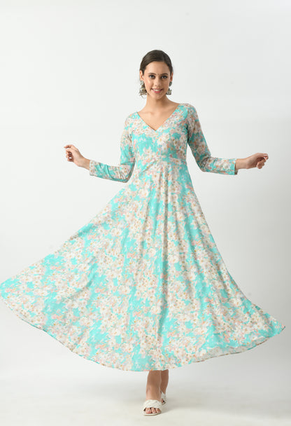 Sky Blue Summer Breeze Long Dress