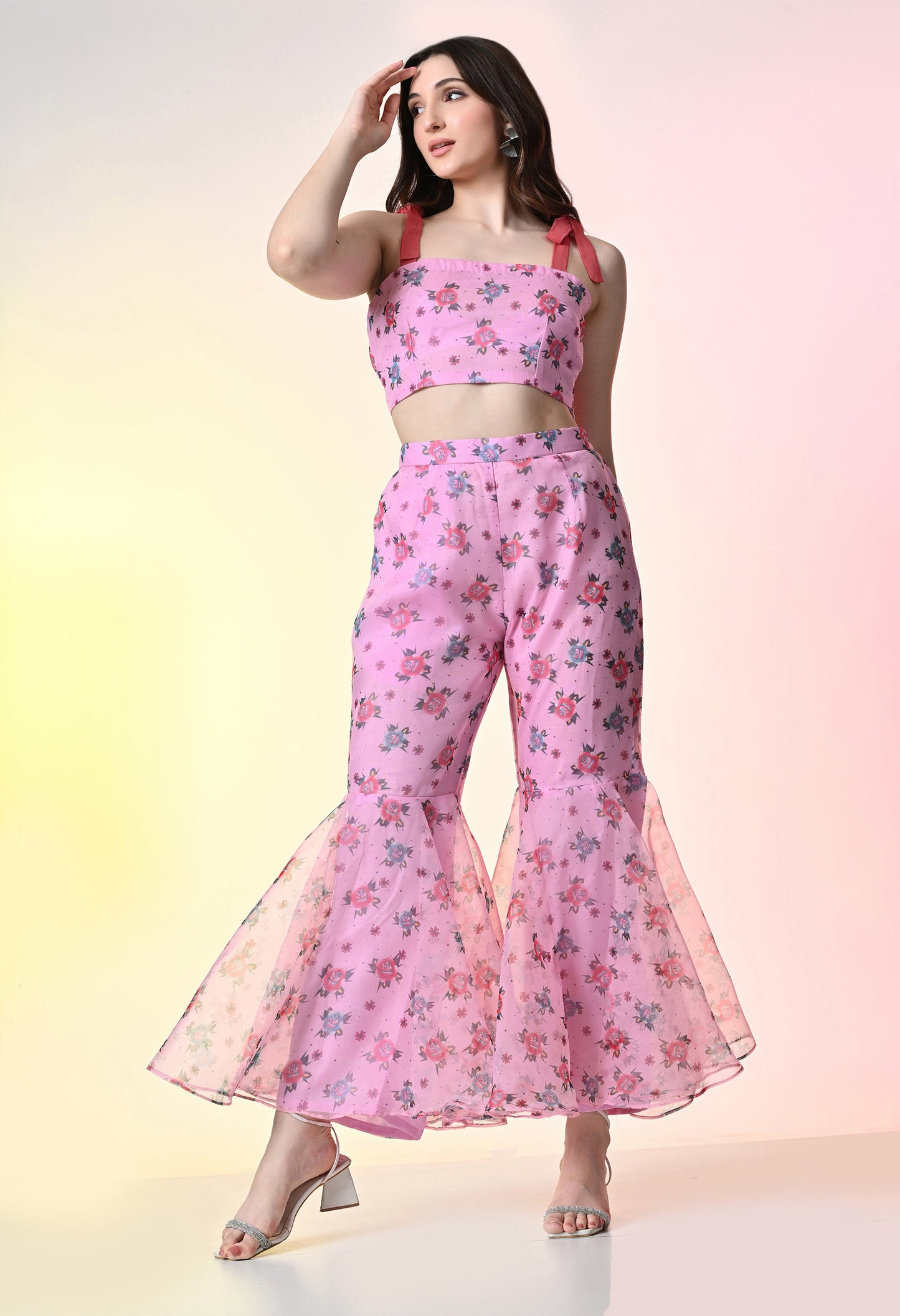 Pink Printed Co-ord Set