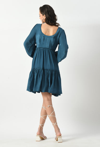 Blue Bliss Frill Dress