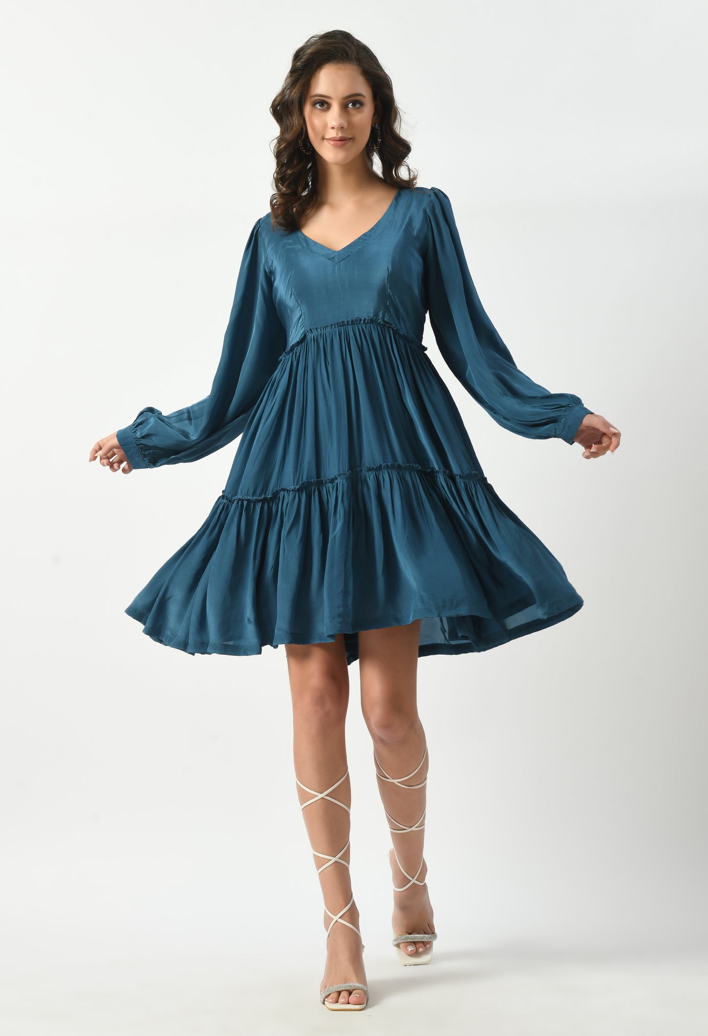 Blue Bliss Frill Dress