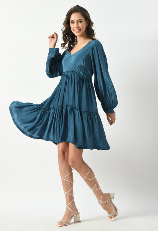 Blue Bliss Frill Dress