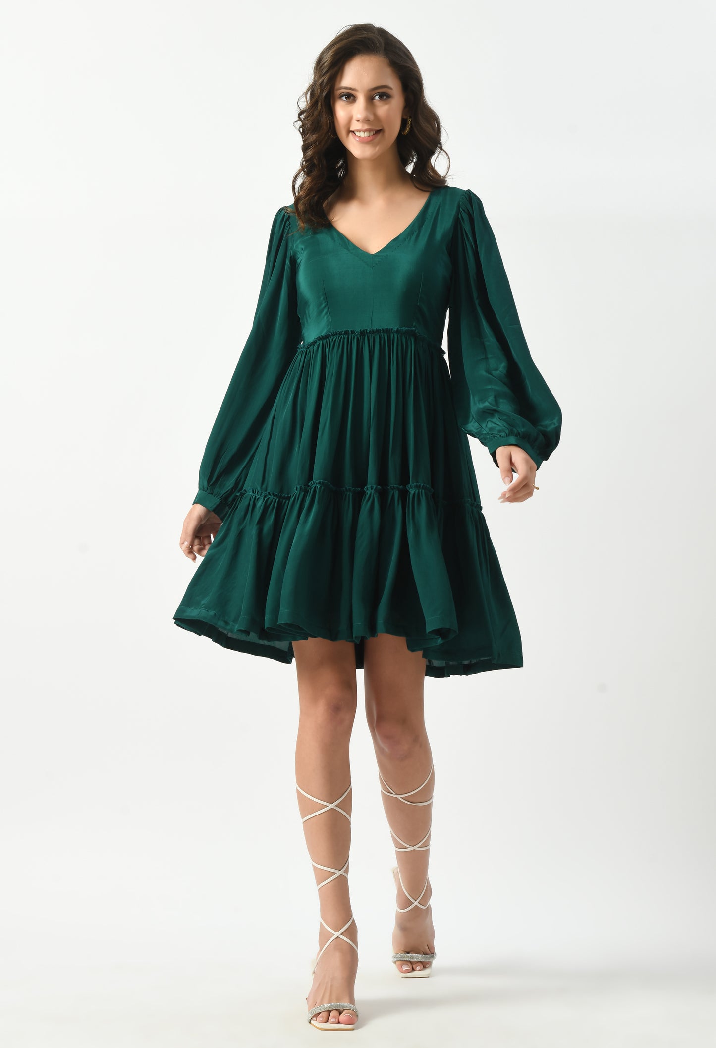 Green Envy Frill Dress