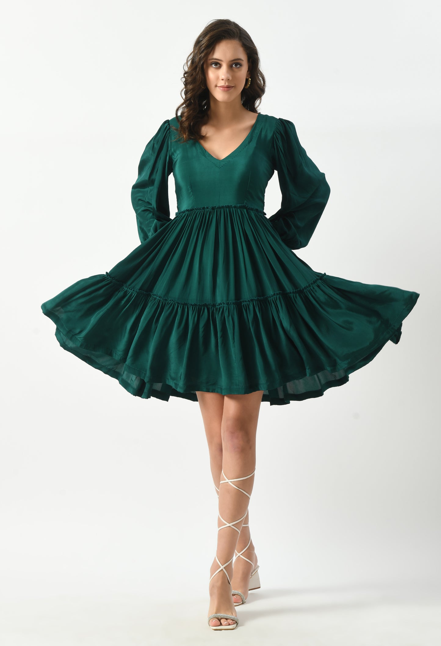 Green Envy Frill Dress