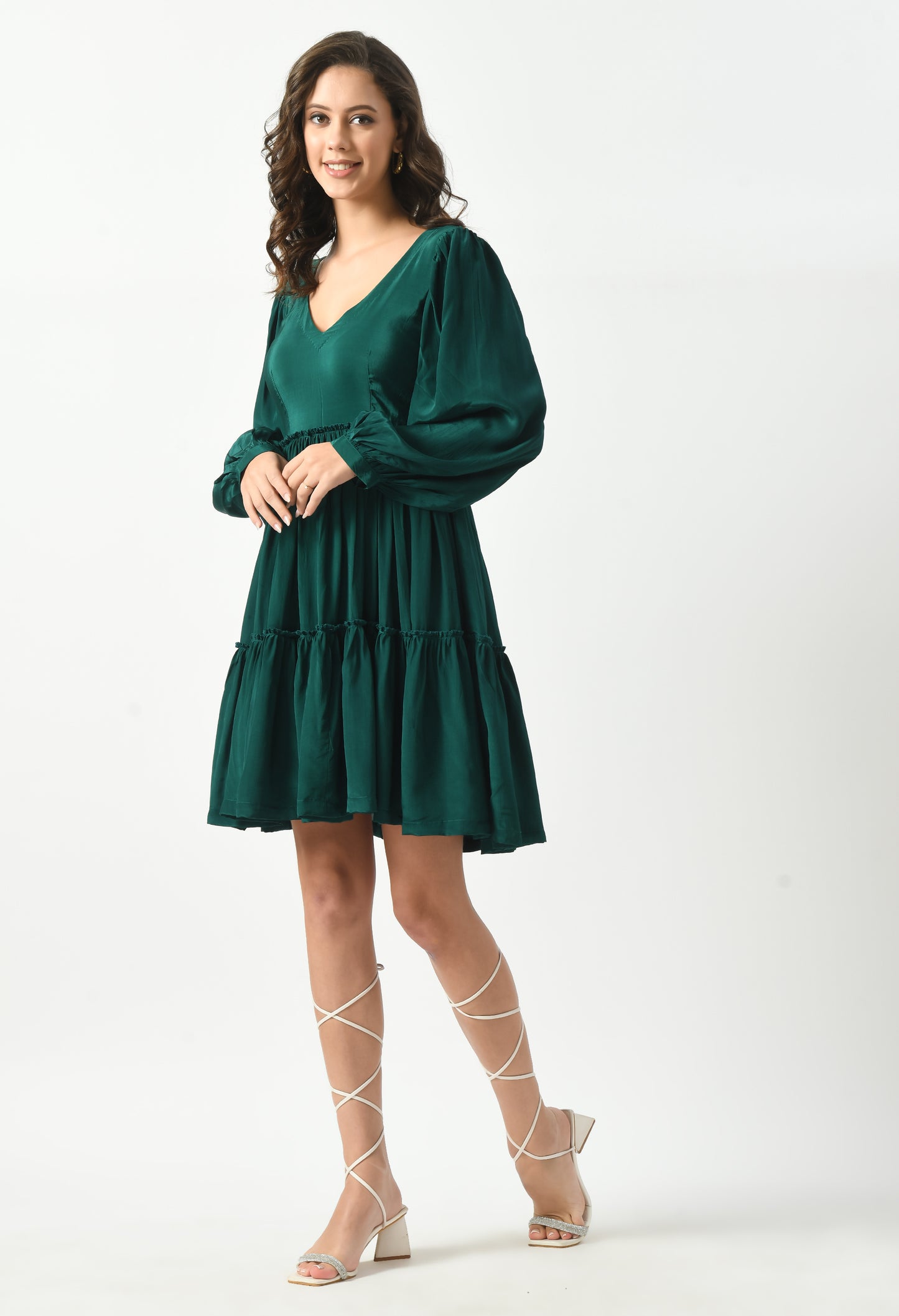 Green Envy Frill Dress