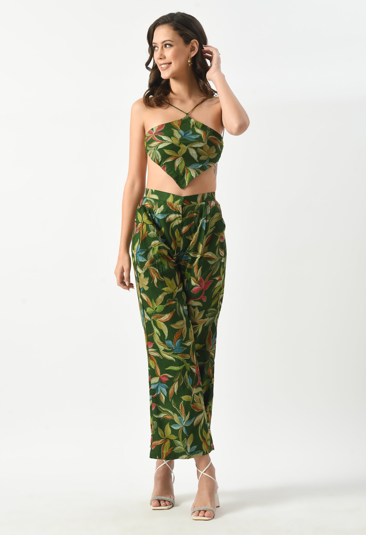 Dark Green Summer Breeze Co-Ord Set