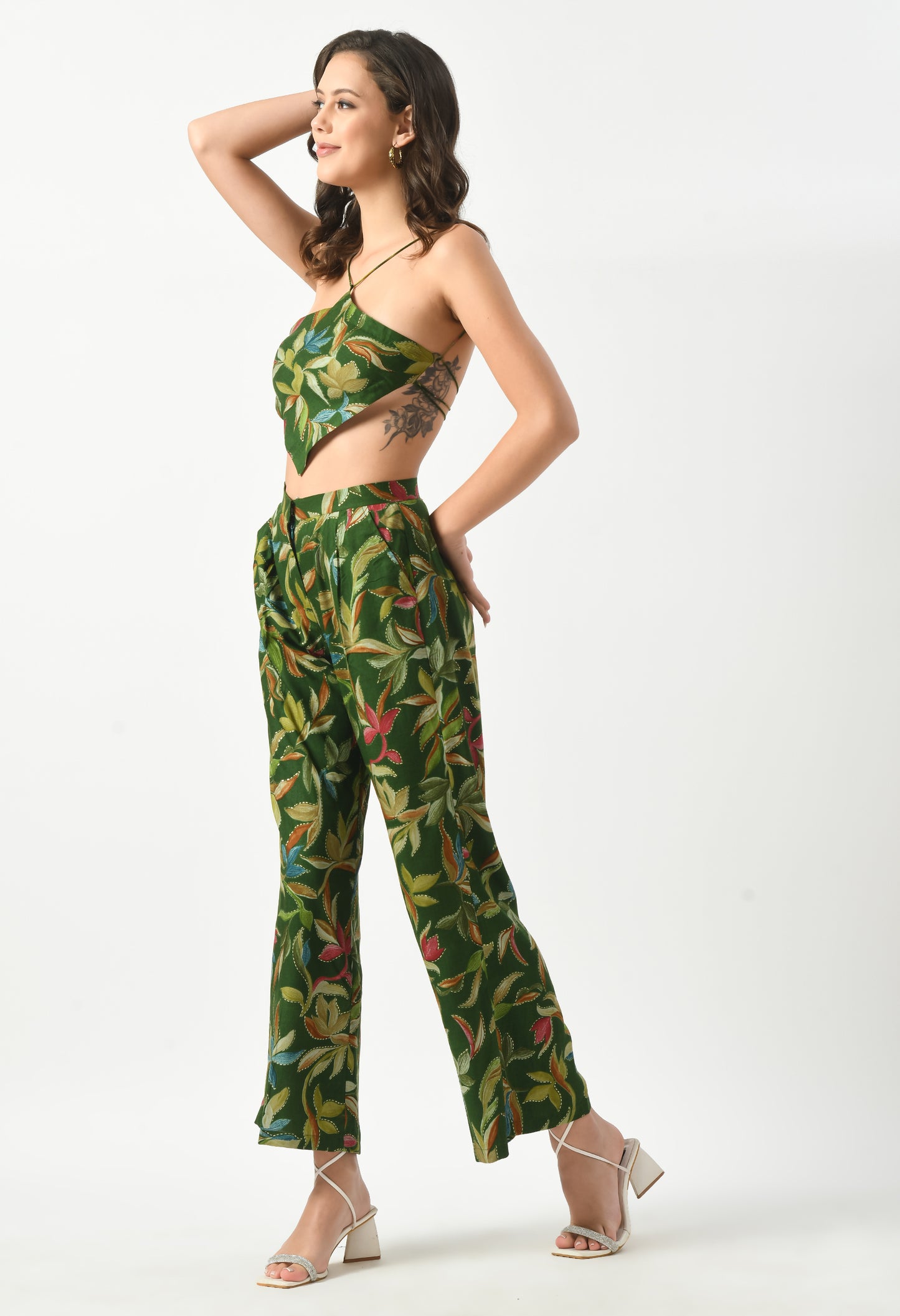 Dark Green Summer Breeze Co-Ord Set