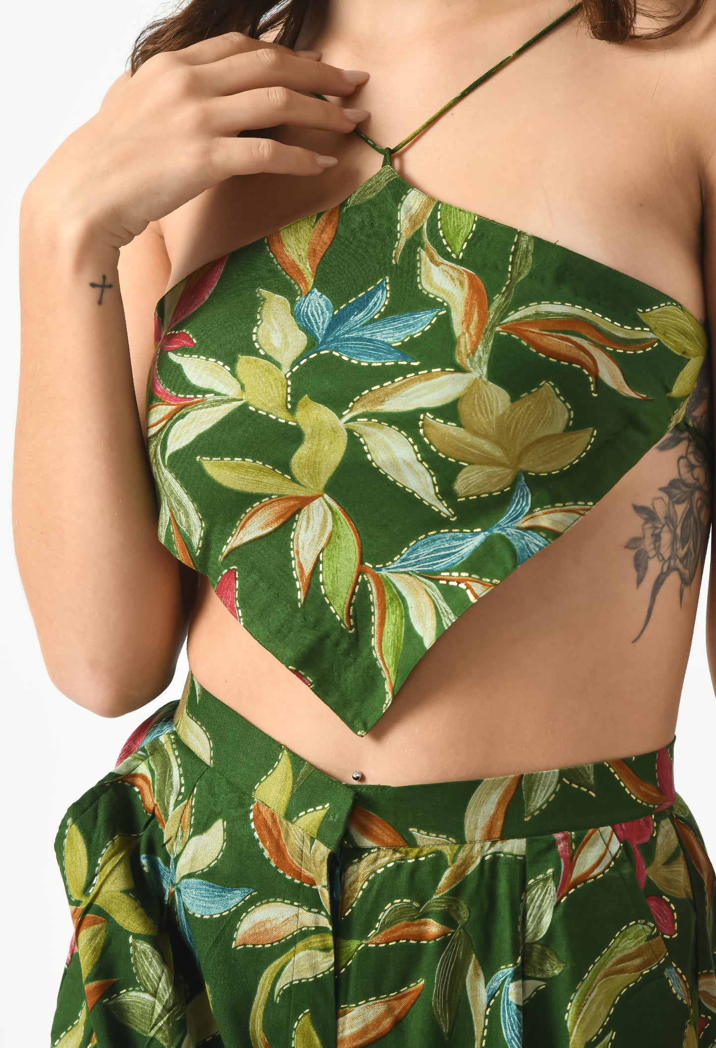 Dark Green Summer Breeze Co-Ord Set